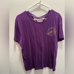 Purple lace back Tee from VS Pink in L